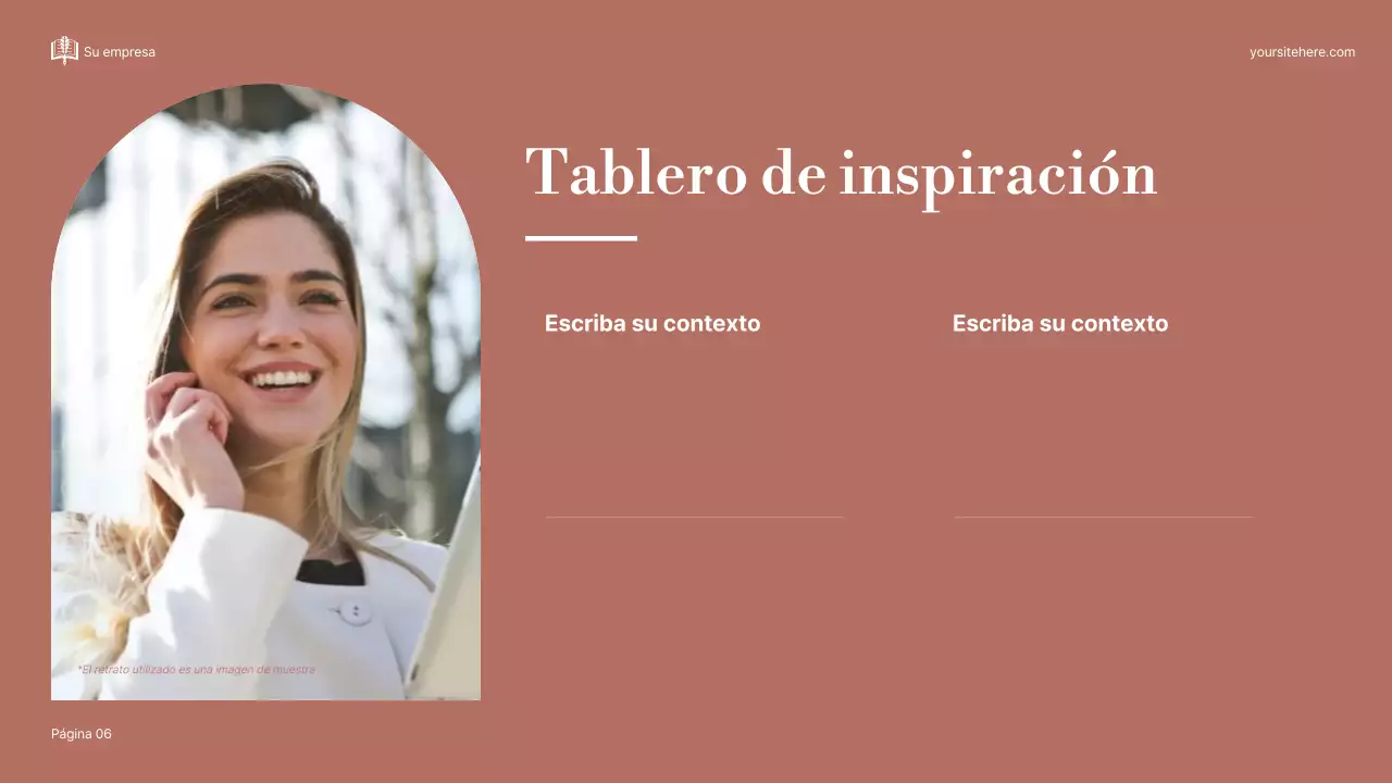 Presentación elegante sobre narración de historias en beige