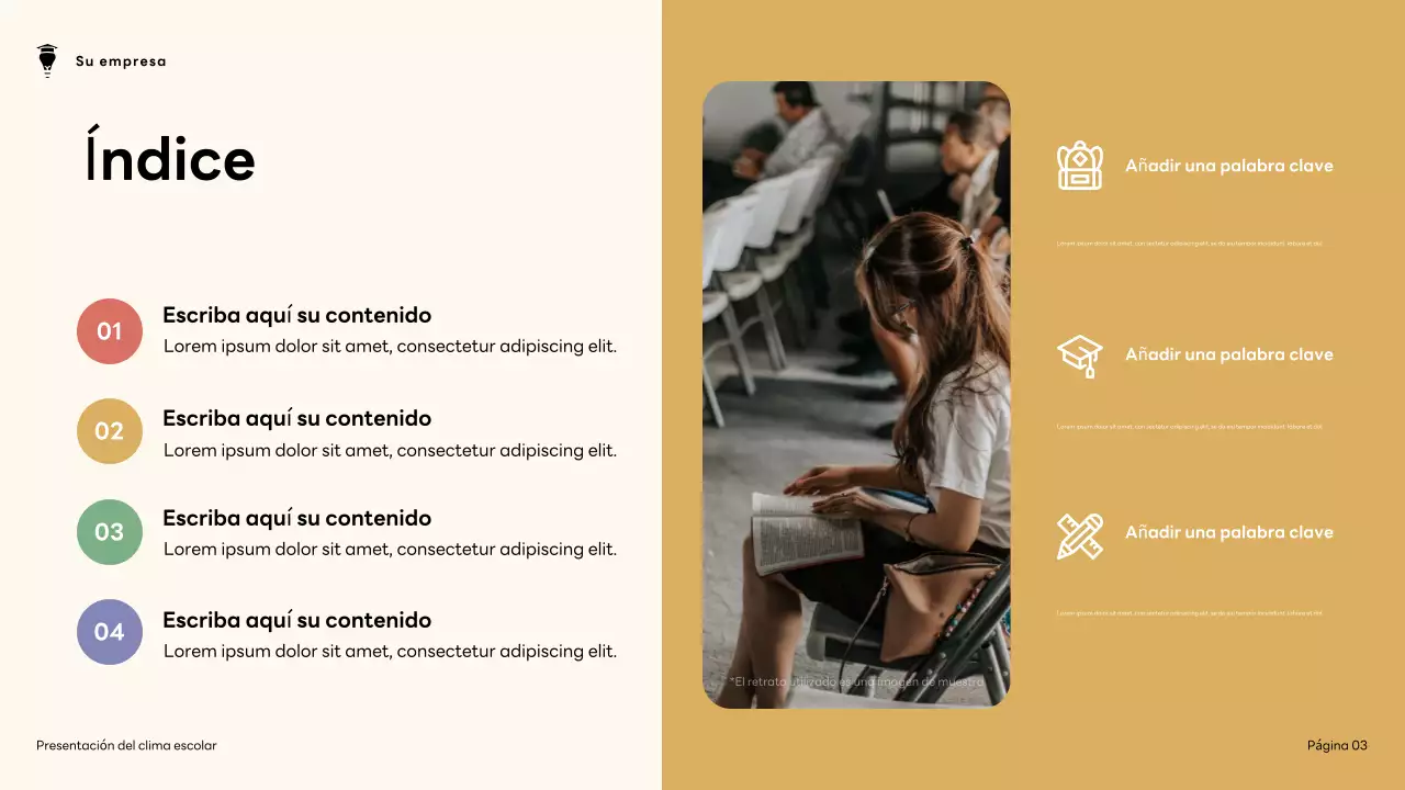 Presentación del clima escolar moderno de Brown and Green