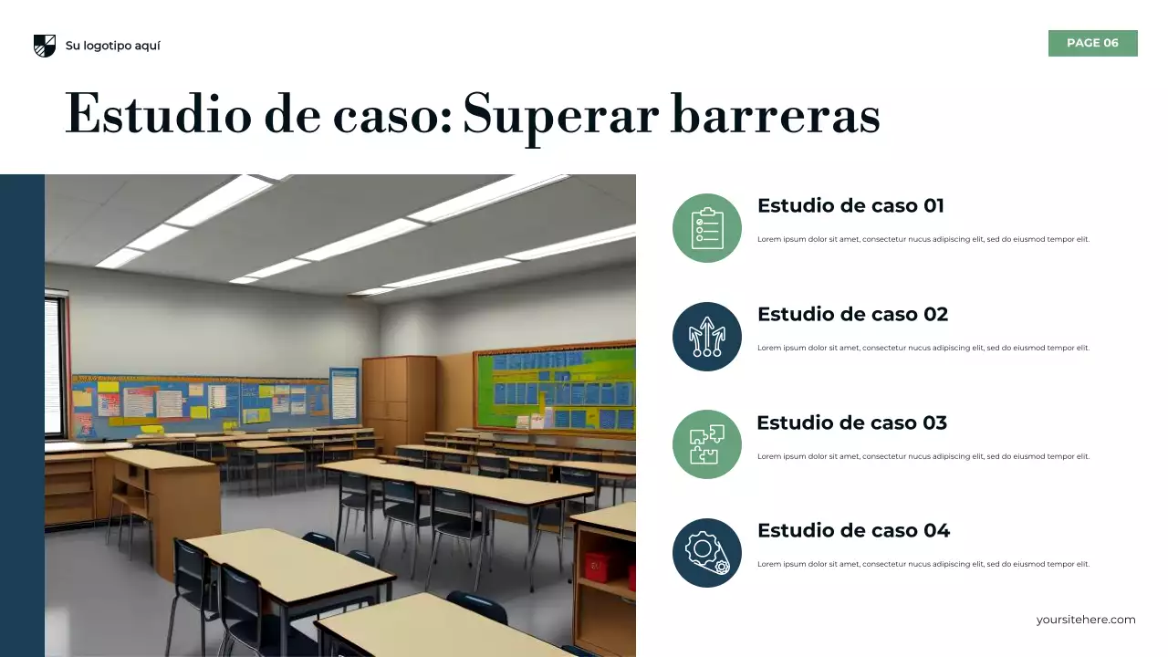 Presentación de la educación secundaria moderna azul