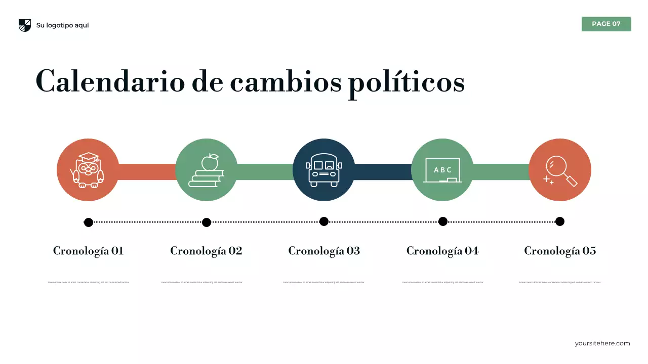 Presentación de la educación secundaria moderna azul