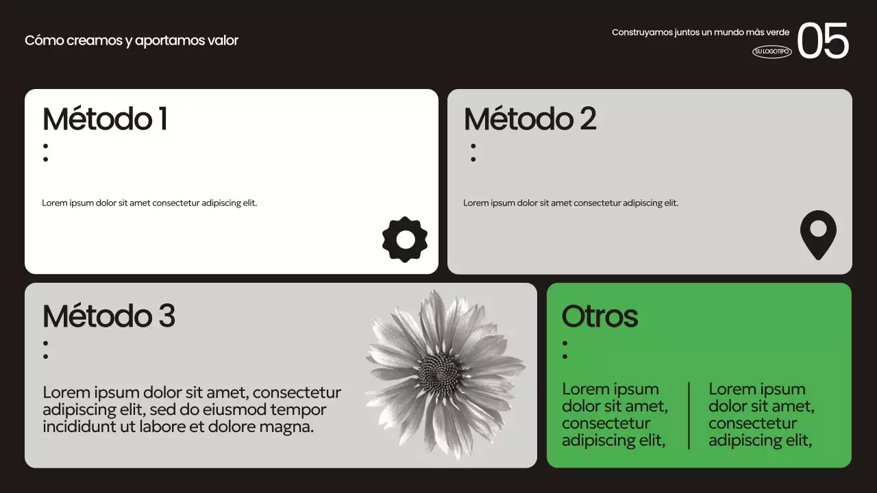 Anuncio de sostenibilidad de Green Modern