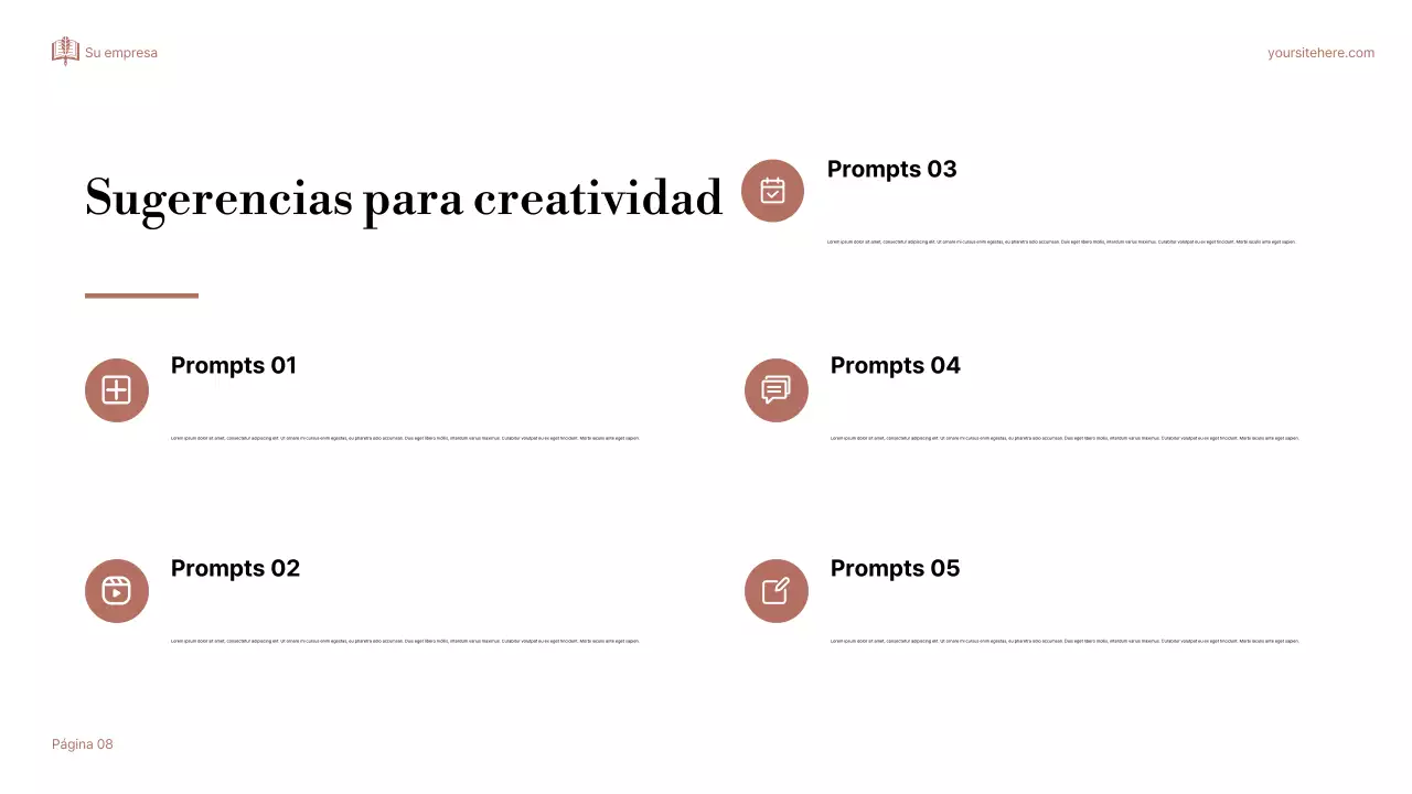 Presentación elegante sobre narración de historias en beige