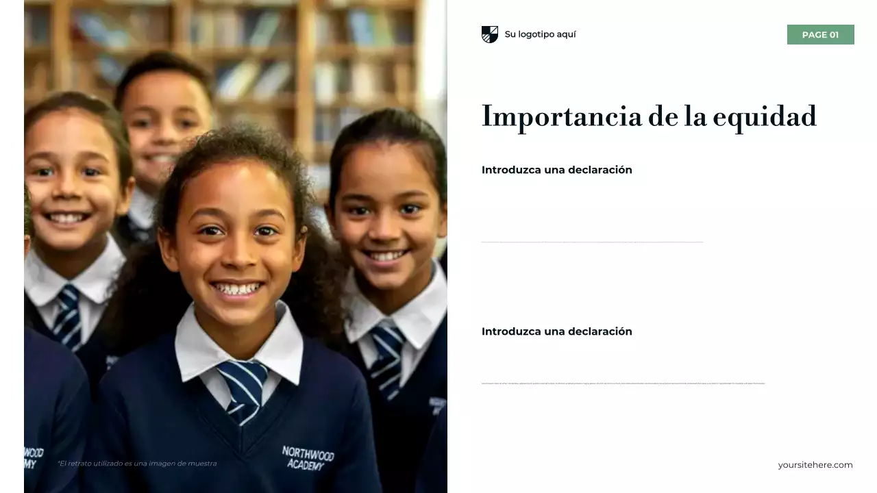 Presentación de la educación secundaria moderna azul