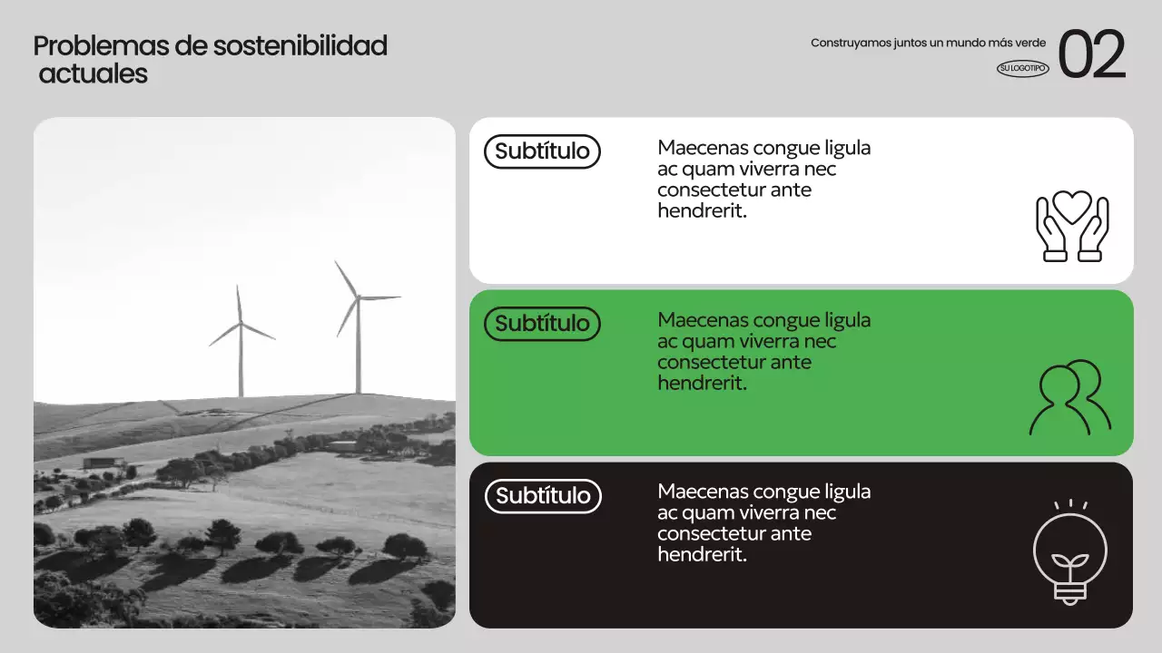 Anuncio de sostenibilidad de Green Modern