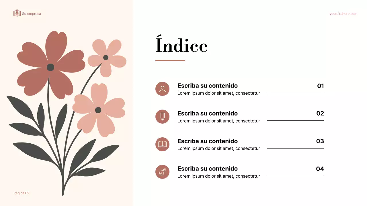 Presentación elegante sobre narración de historias en beige