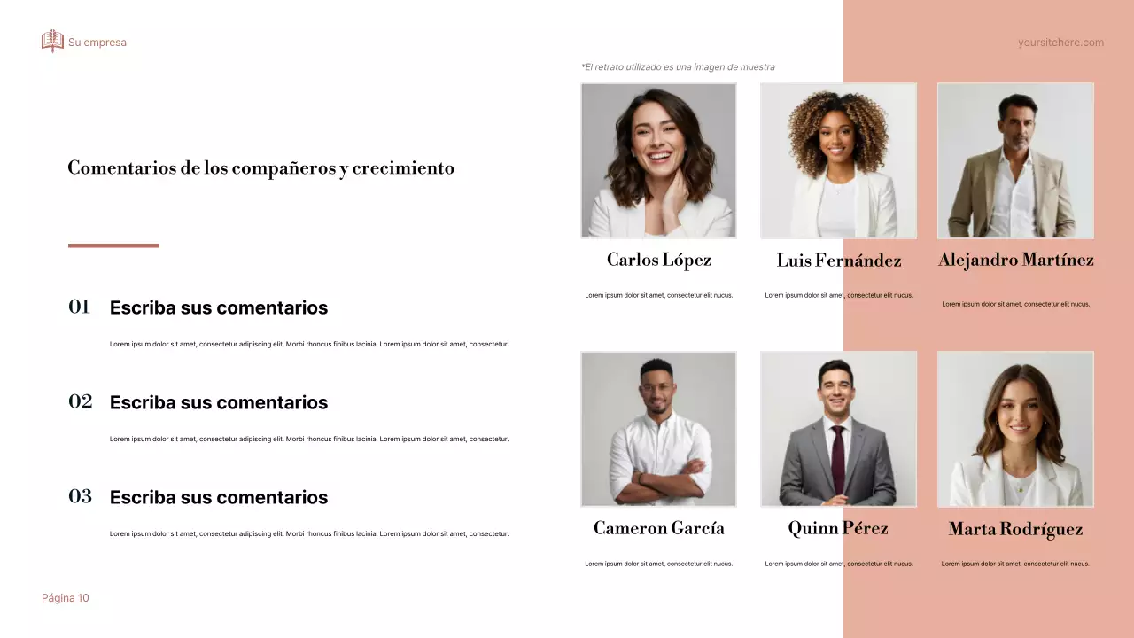 Presentación elegante sobre narración de historias en beige