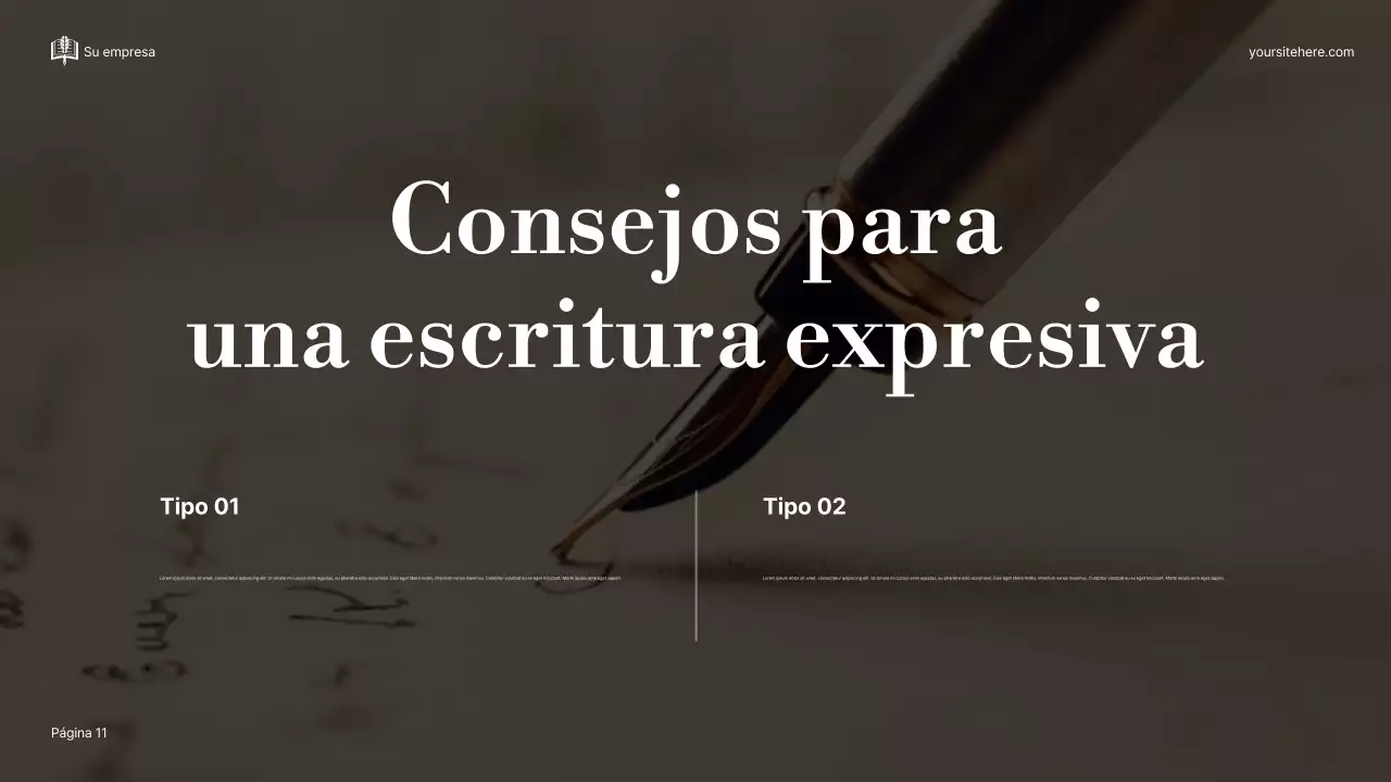 Presentación elegante sobre narración de historias en beige