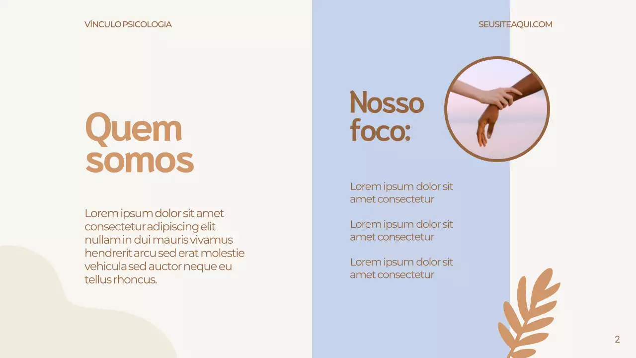 Apresentação de anúncio de psicologia moderna bege