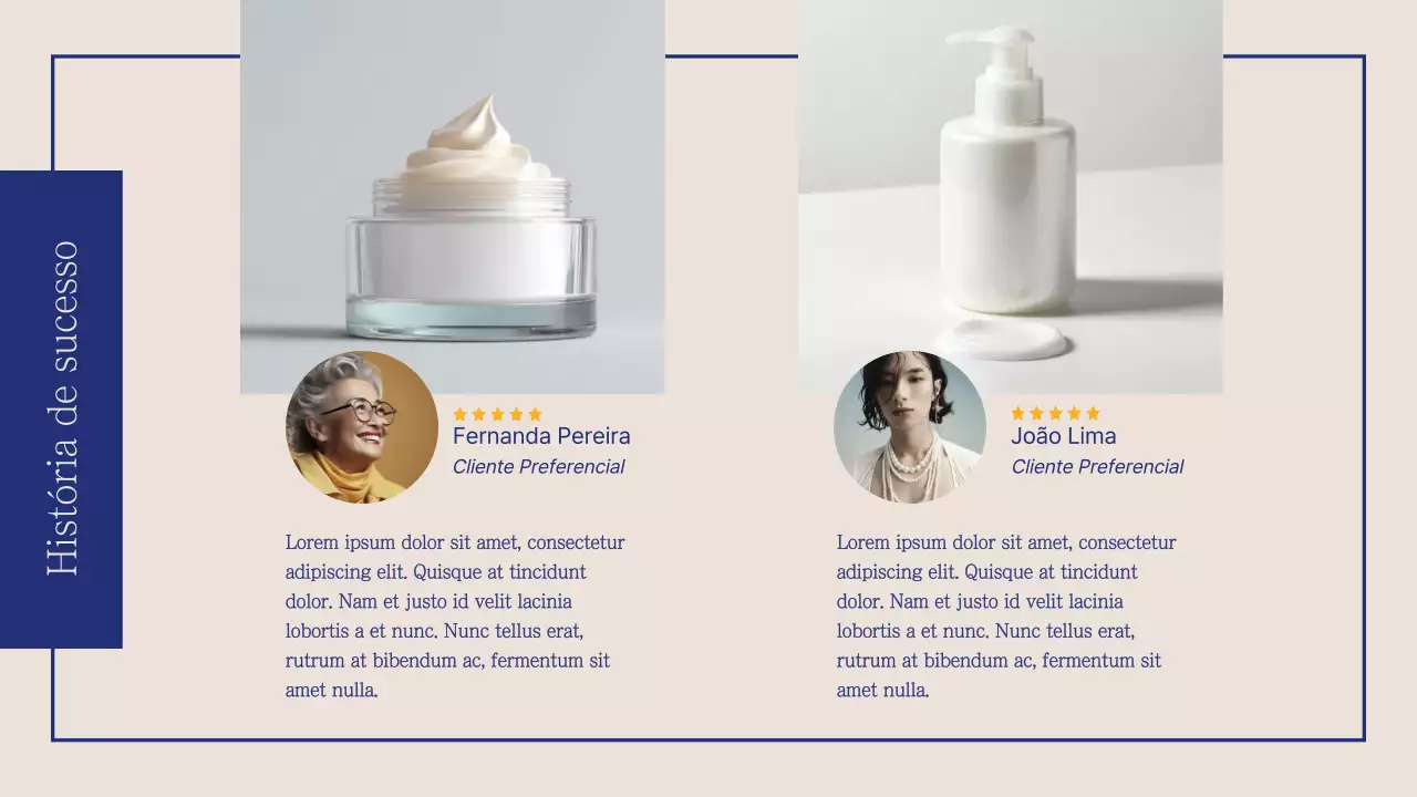 Apresentação de anúncio de cuidados com a pele elegante bege