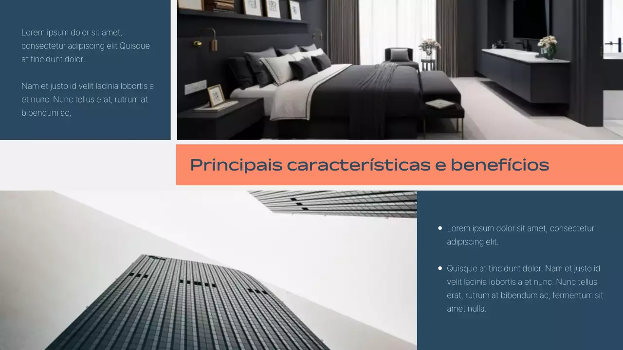 Apresentação de Anúncio Imobiliário Moderno Laranja