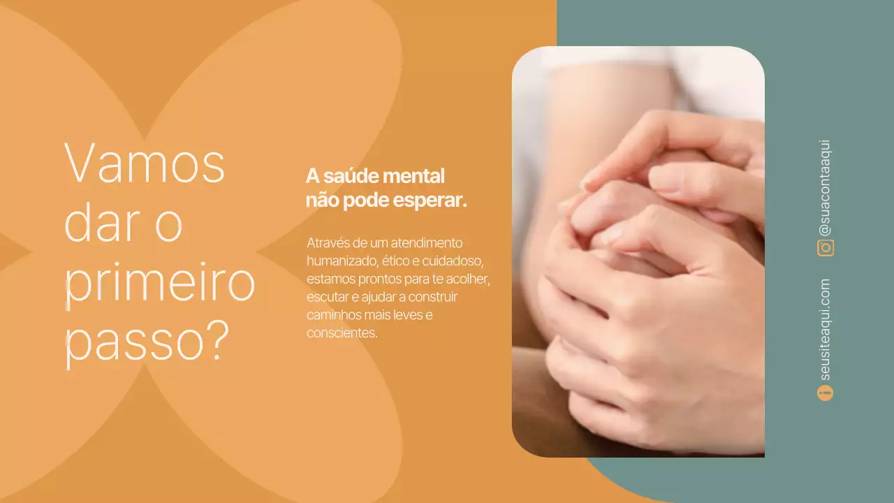 Apresentação da Clínica de Psicologia Moderna Verde e Amarelo Mostarda
