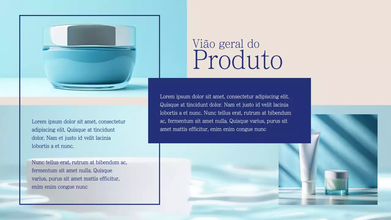 Apresentação de anúncio de cuidados com a pele elegante bege