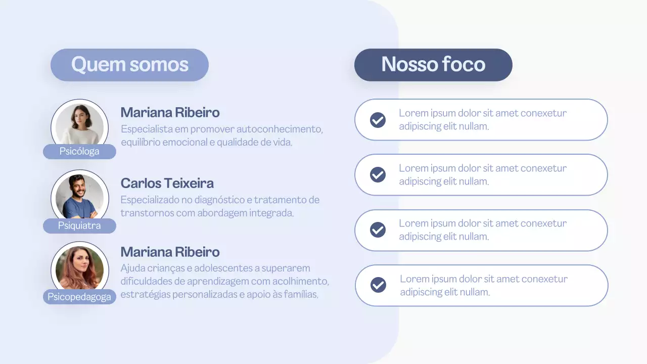 Apresentação para Clínicas de Psicologia Apresentação Azul e Branco