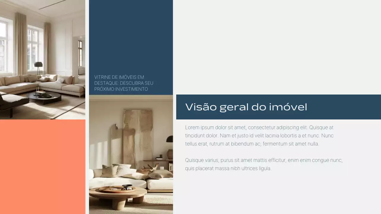 Apresentação de Anúncio Imobiliário Moderno Laranja