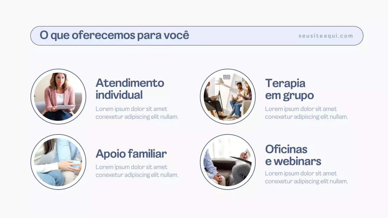 Apresentação para Clínicas de Psicologia Apresentação Azul e Branco