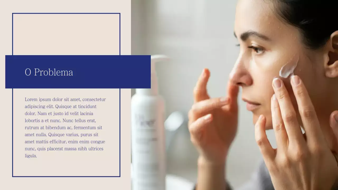 Apresentação de anúncio de cuidados com a pele elegante bege