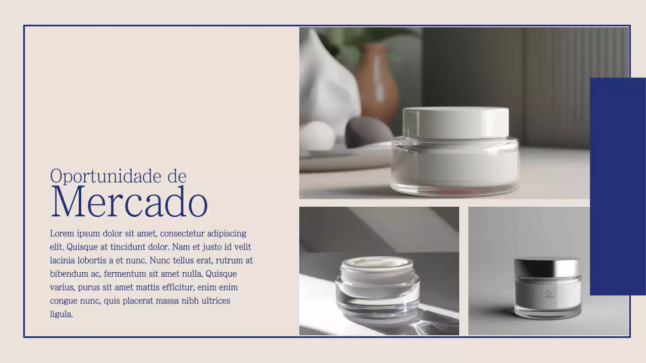 Apresentação de anúncio de cuidados com a pele elegante bege