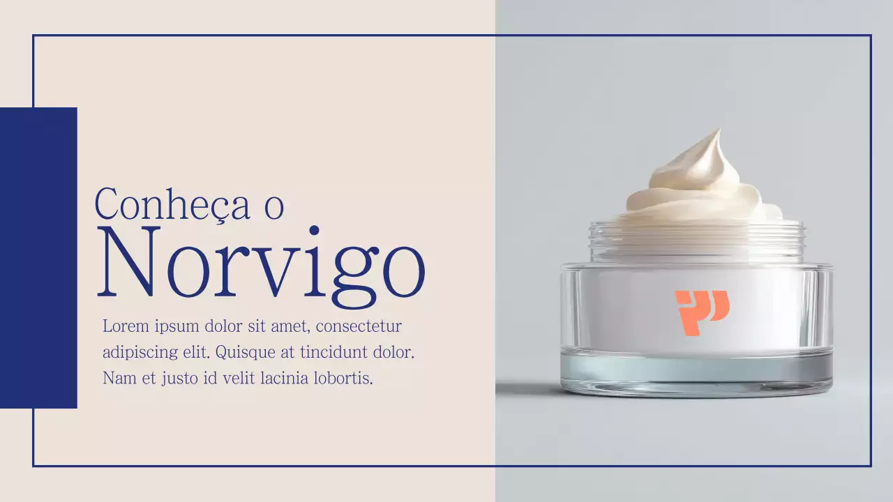 Apresentação de anúncio de cuidados com a pele elegante bege