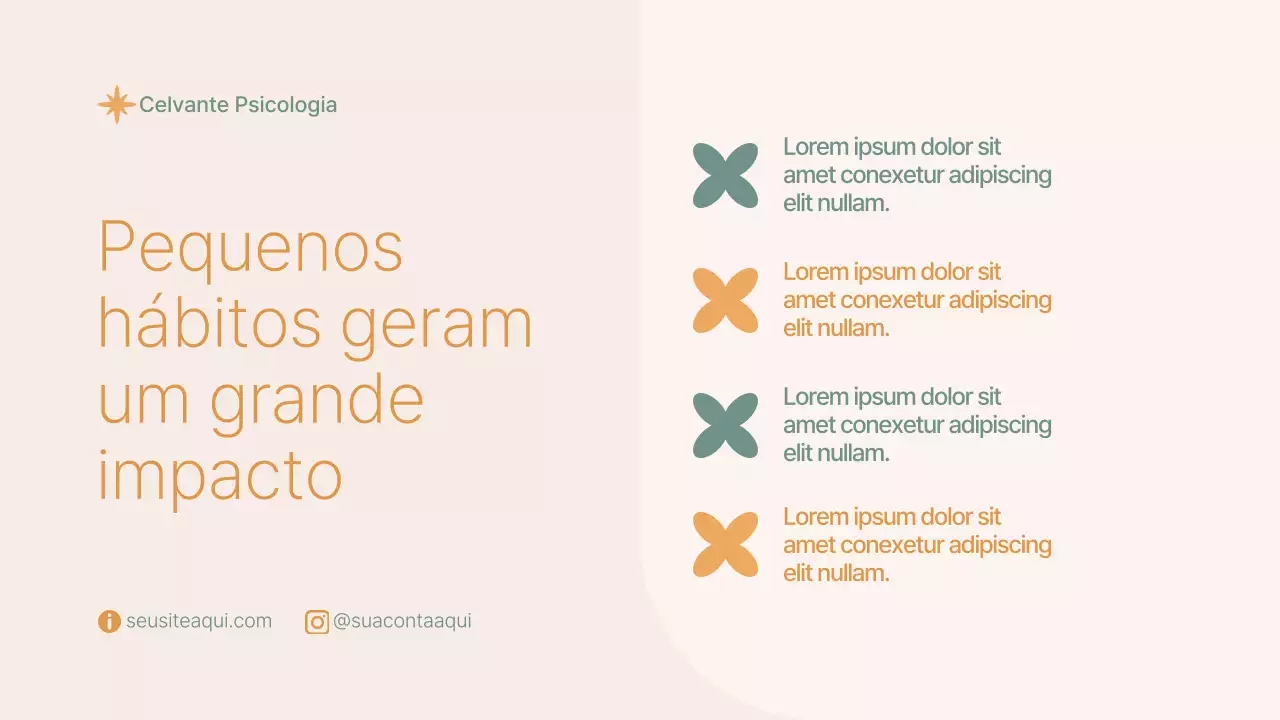 Apresentação da Clínica de Psicologia Moderna Verde e Amarelo Mostarda