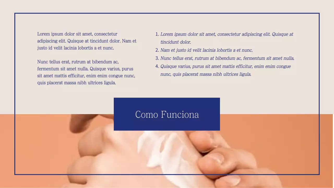 Apresentação de anúncio de cuidados com a pele elegante bege