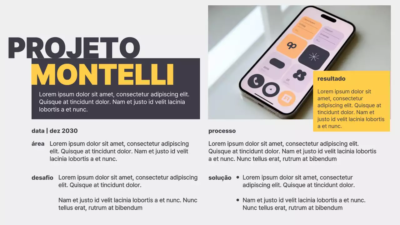 Apresentação do Portfólio de Design Moderno Roxo