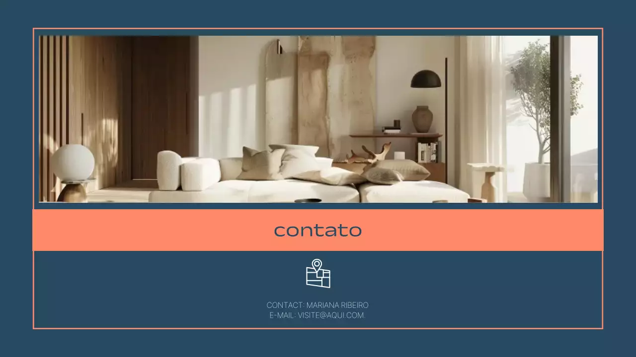 Apresentação de Anúncio Imobiliário Moderno Laranja