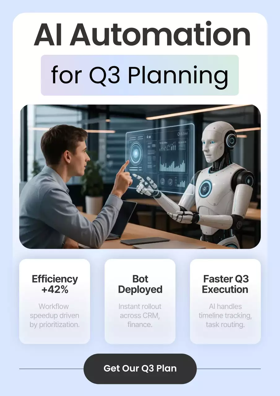 Blue Gradient Futuristic Style AI Planning Poster