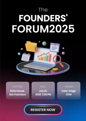 Gradient 3D Style Business Event Poster