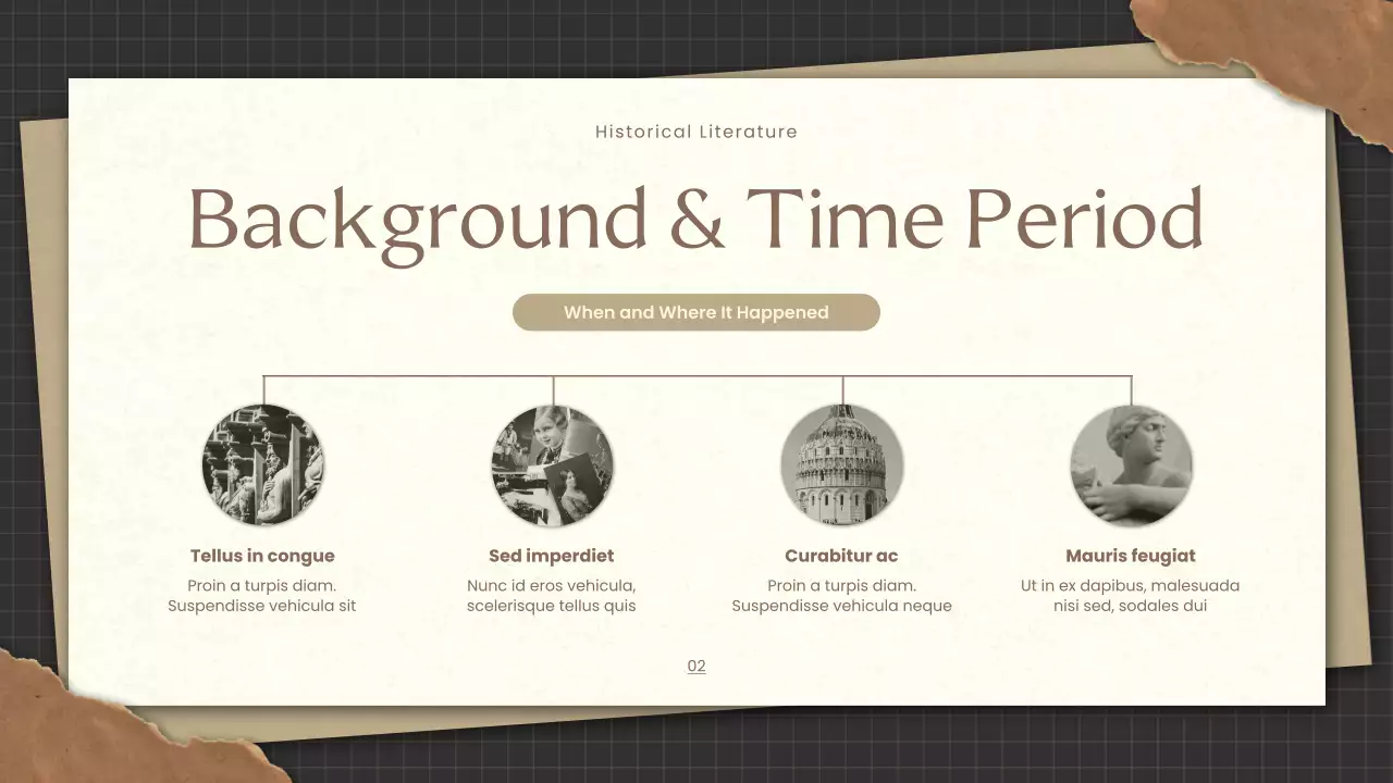 Gold Vintage Historical Literature Presentation