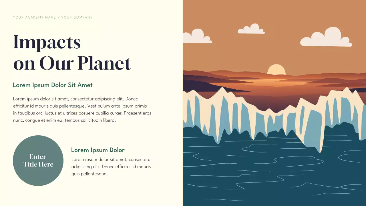 Blue Global Warming Lecture Presentation