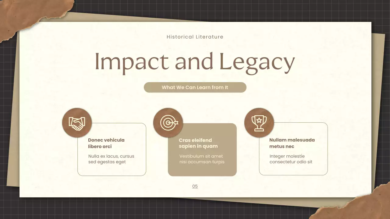 Gold Vintage Historical Literature Presentation