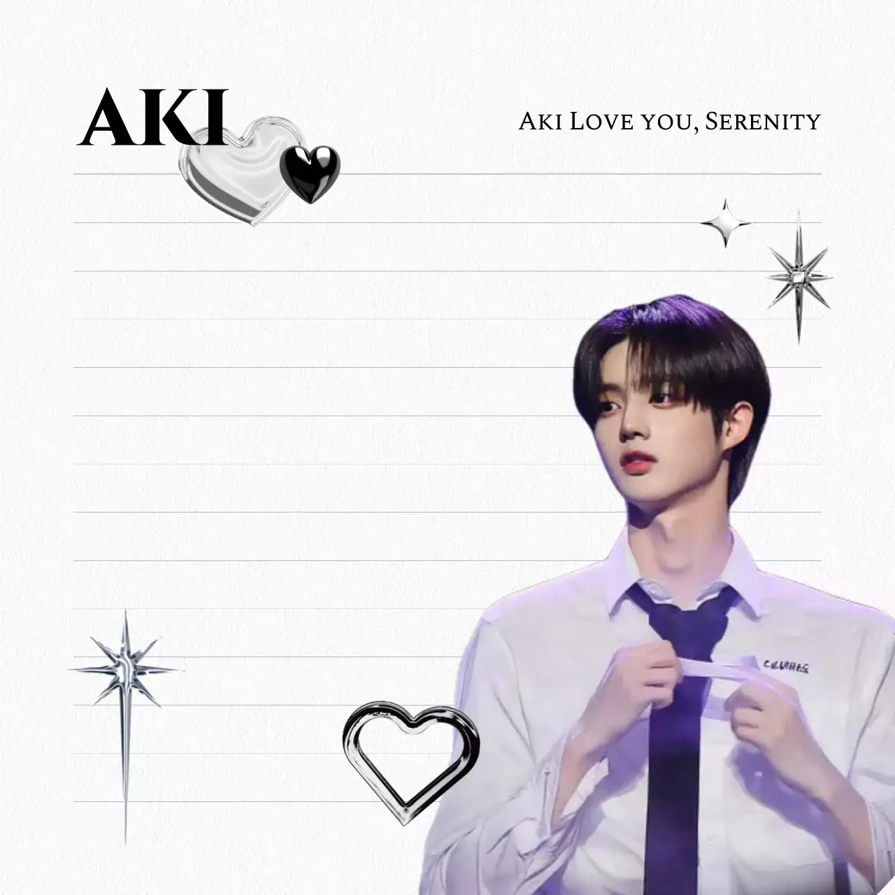 白黒 クール ファッション ポスター 推し活