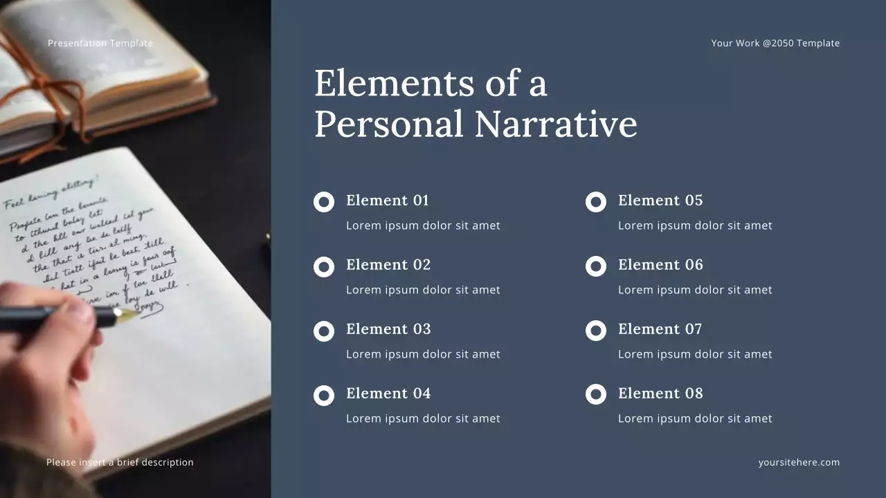 Grey Modern Personal Storytelling Lecture Presentation