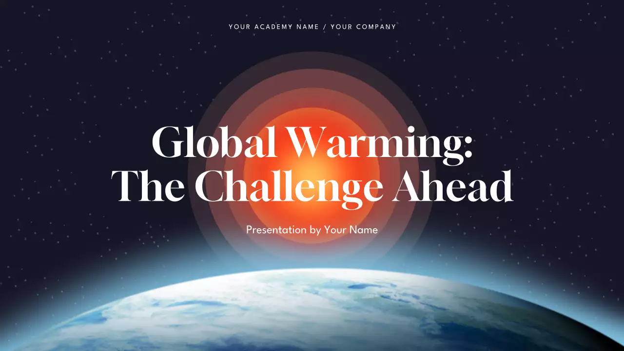 Blue Global Warming Lecture Presentation