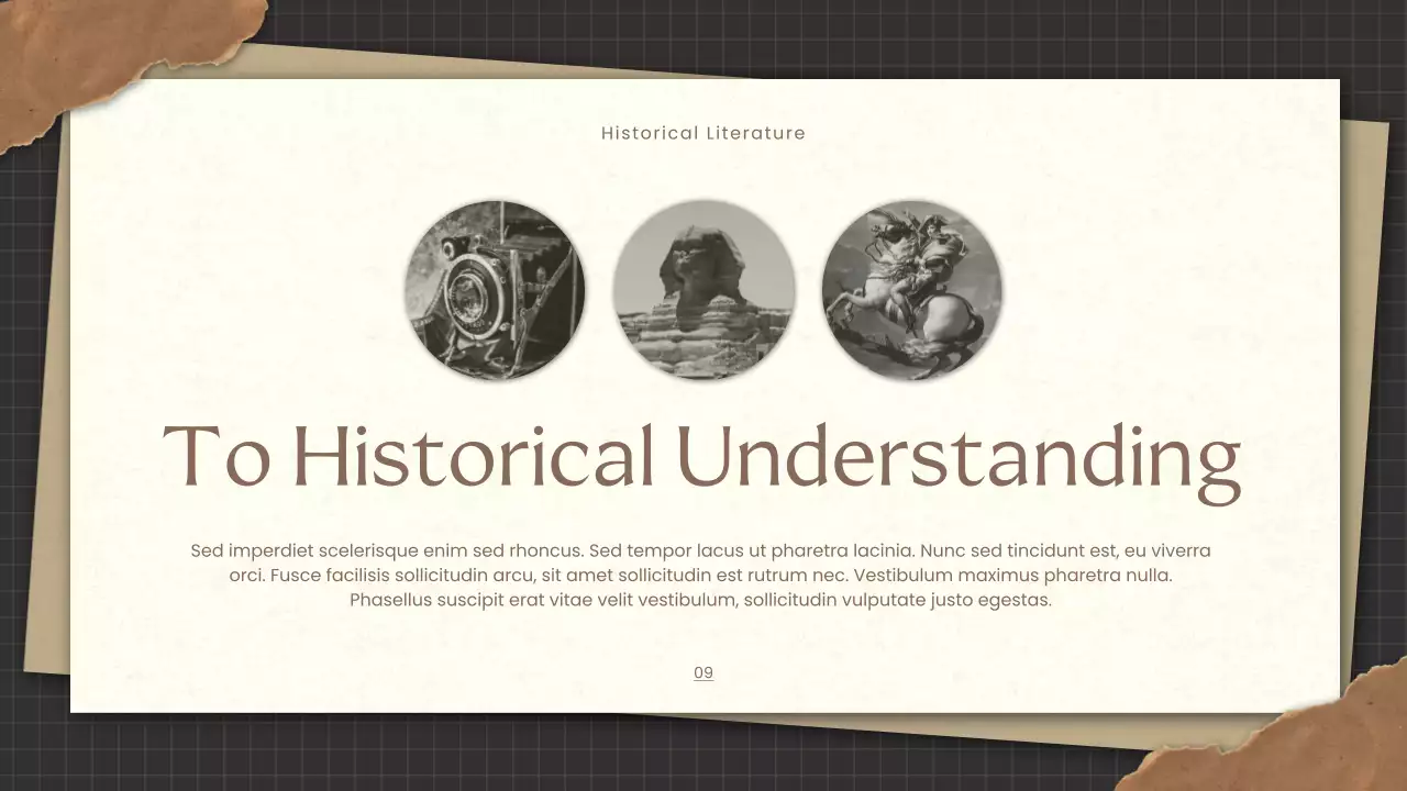 Gold Vintage Historical Literature Presentation