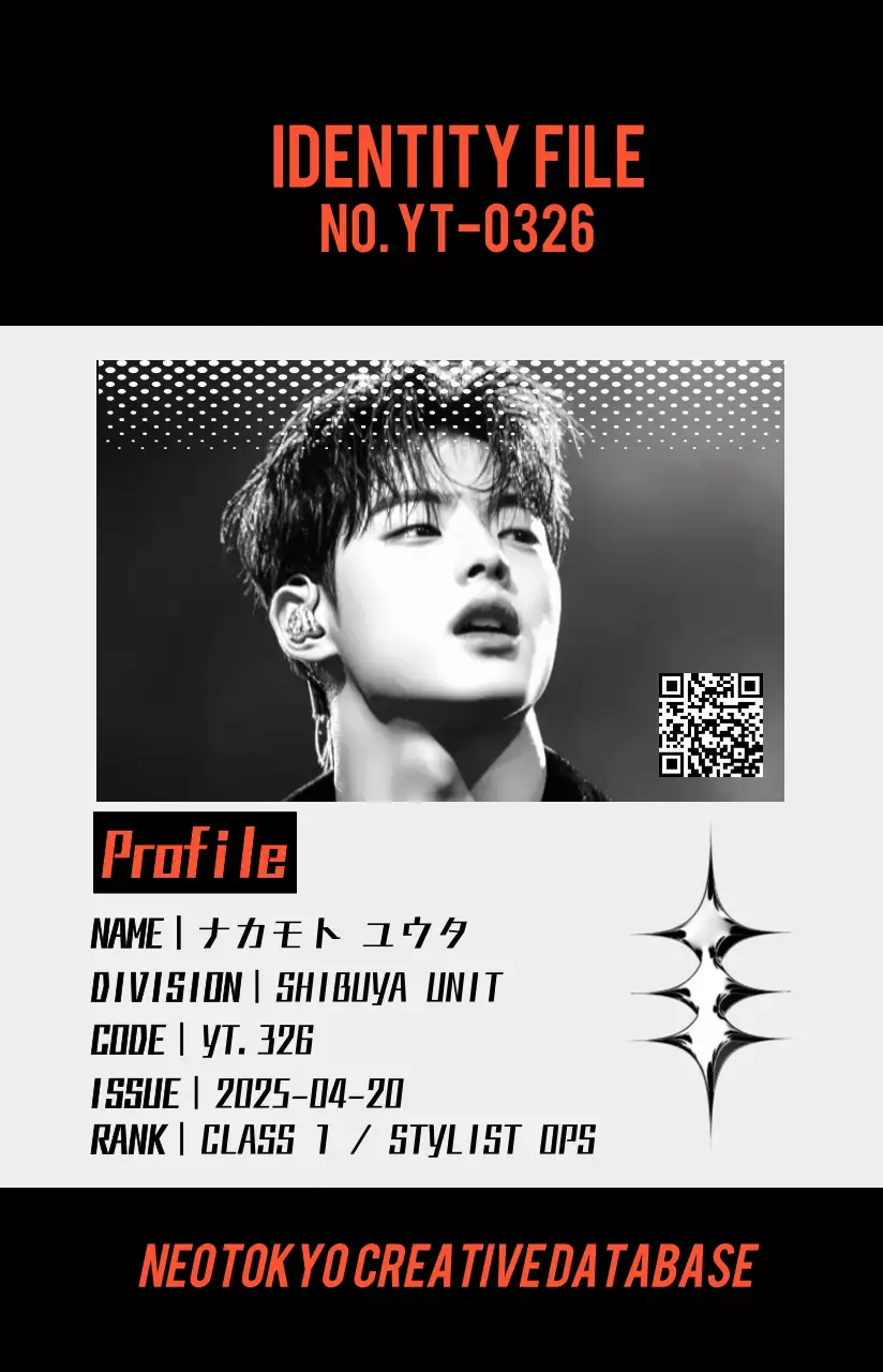 白黒 サイバー プロフィール 名刺 推し活