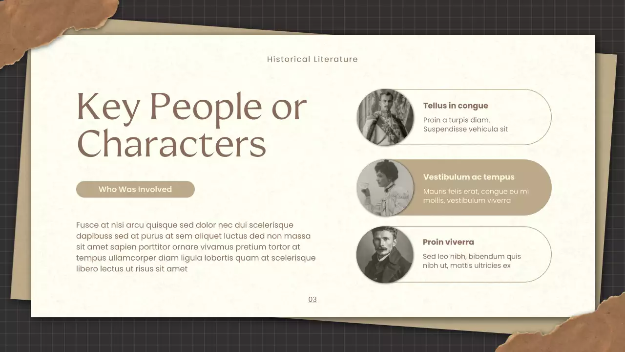 Gold Vintage Historical Literature Presentation