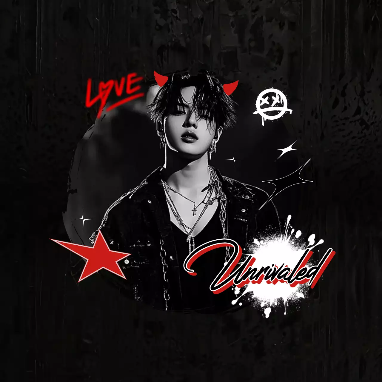 黒 モダン 音楽 ポスター 推し活