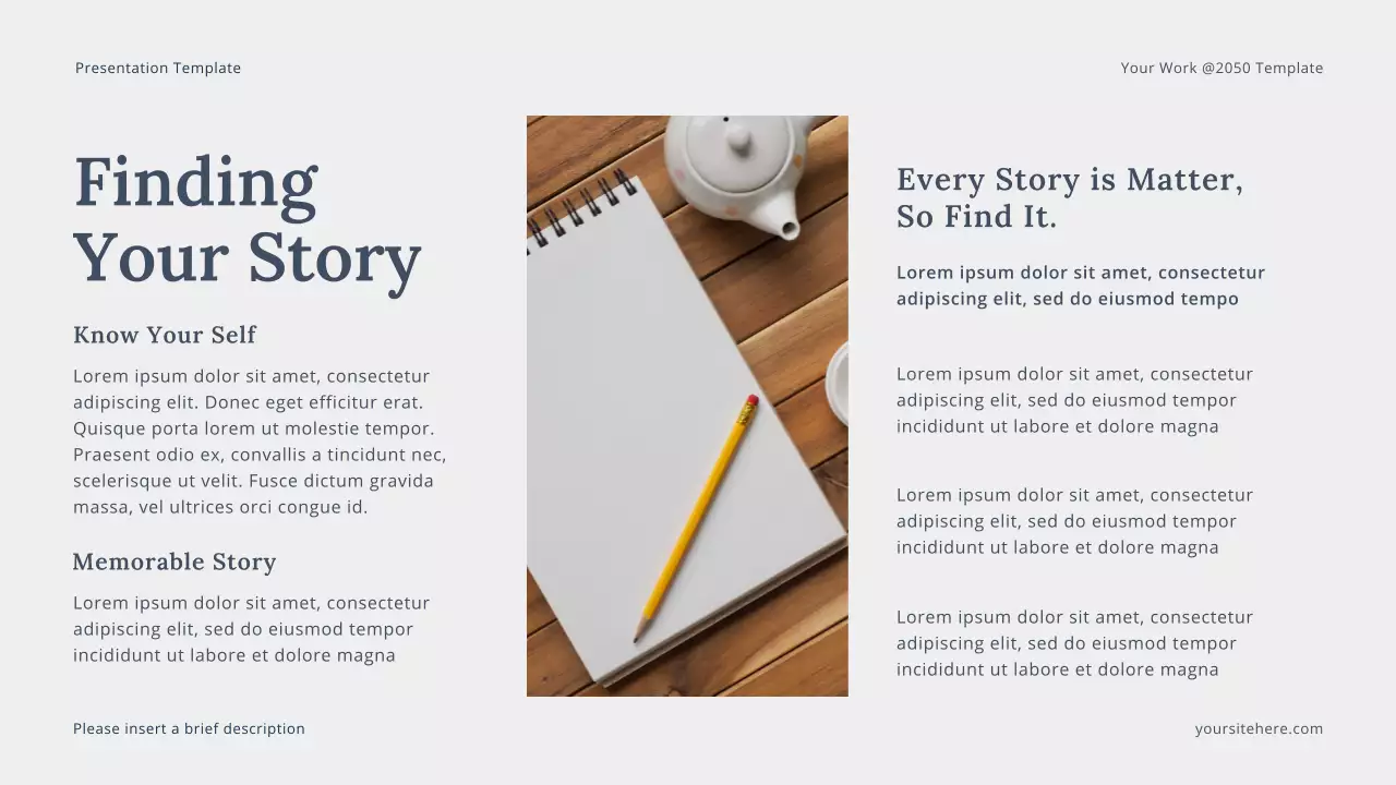 Grey Modern Personal Storytelling Lecture Presentation