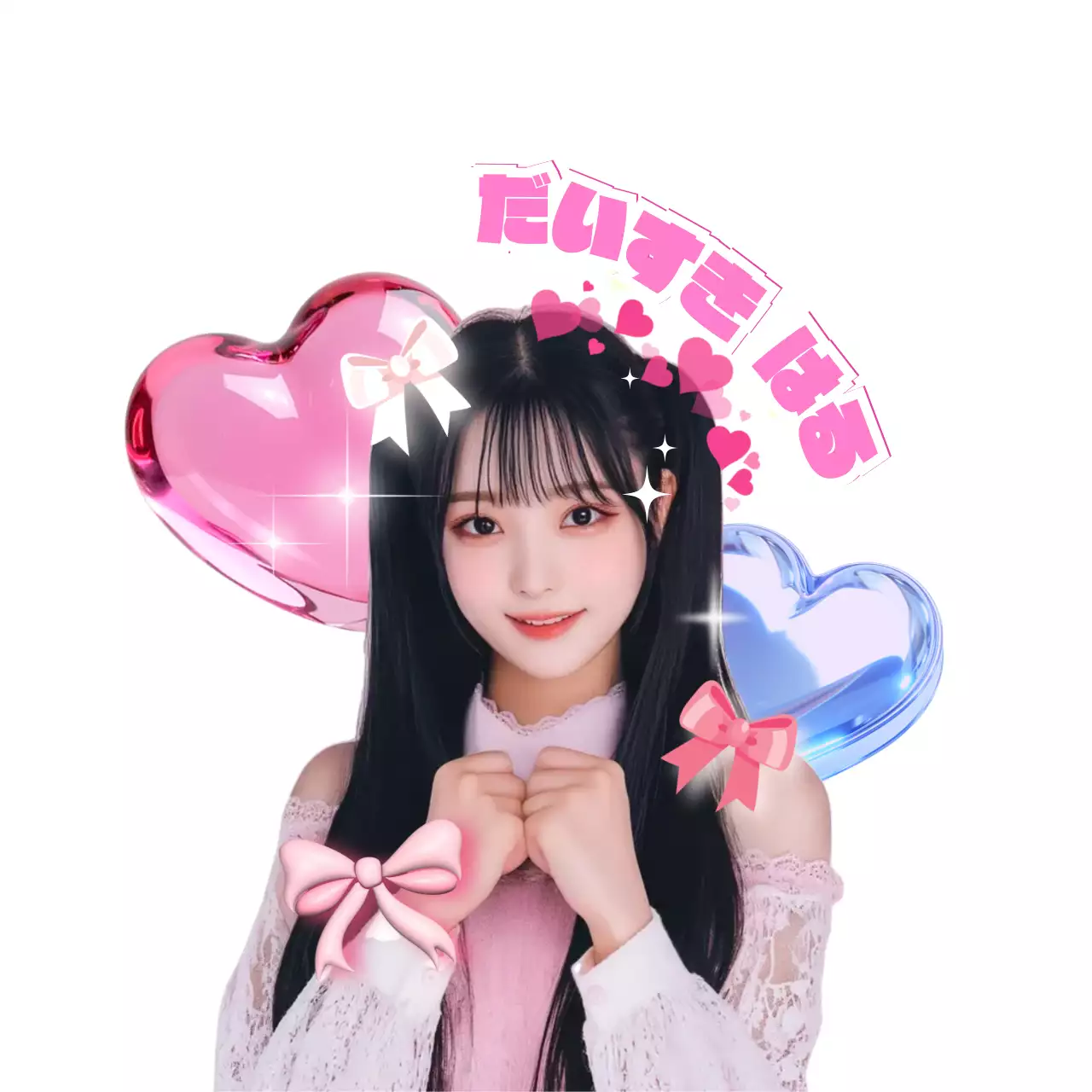 ピンク かわいい ポートレート プロフィール 推し活