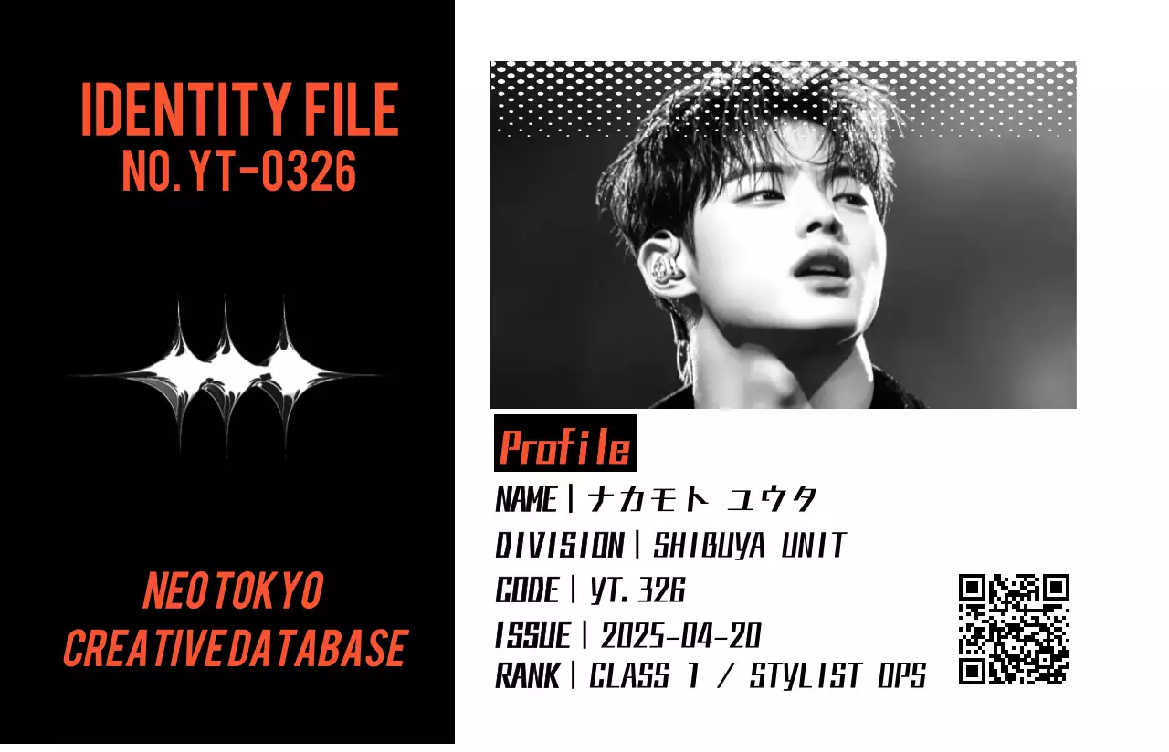 白黒 モダン プロフィール カード 推し活