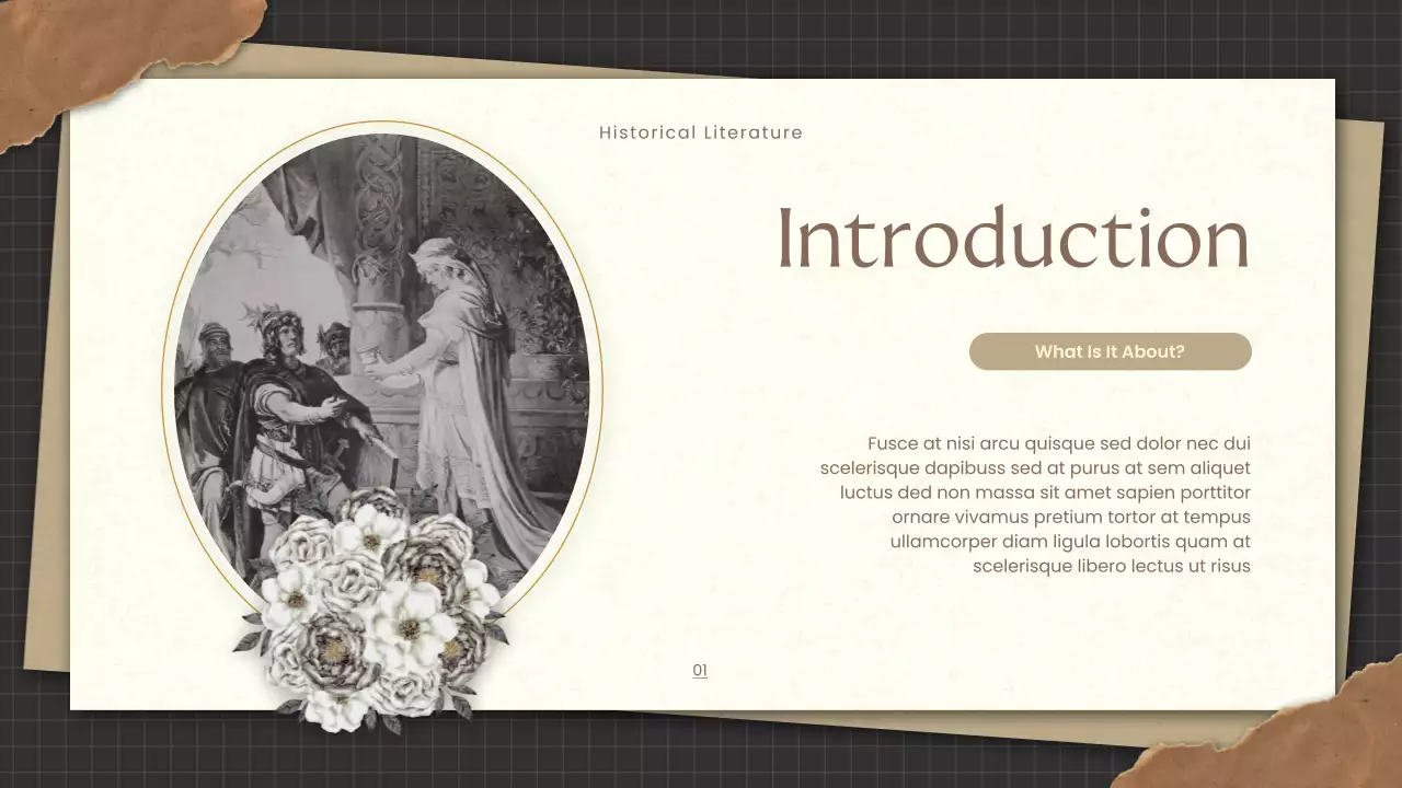 Gold Vintage Historical Literature Presentation