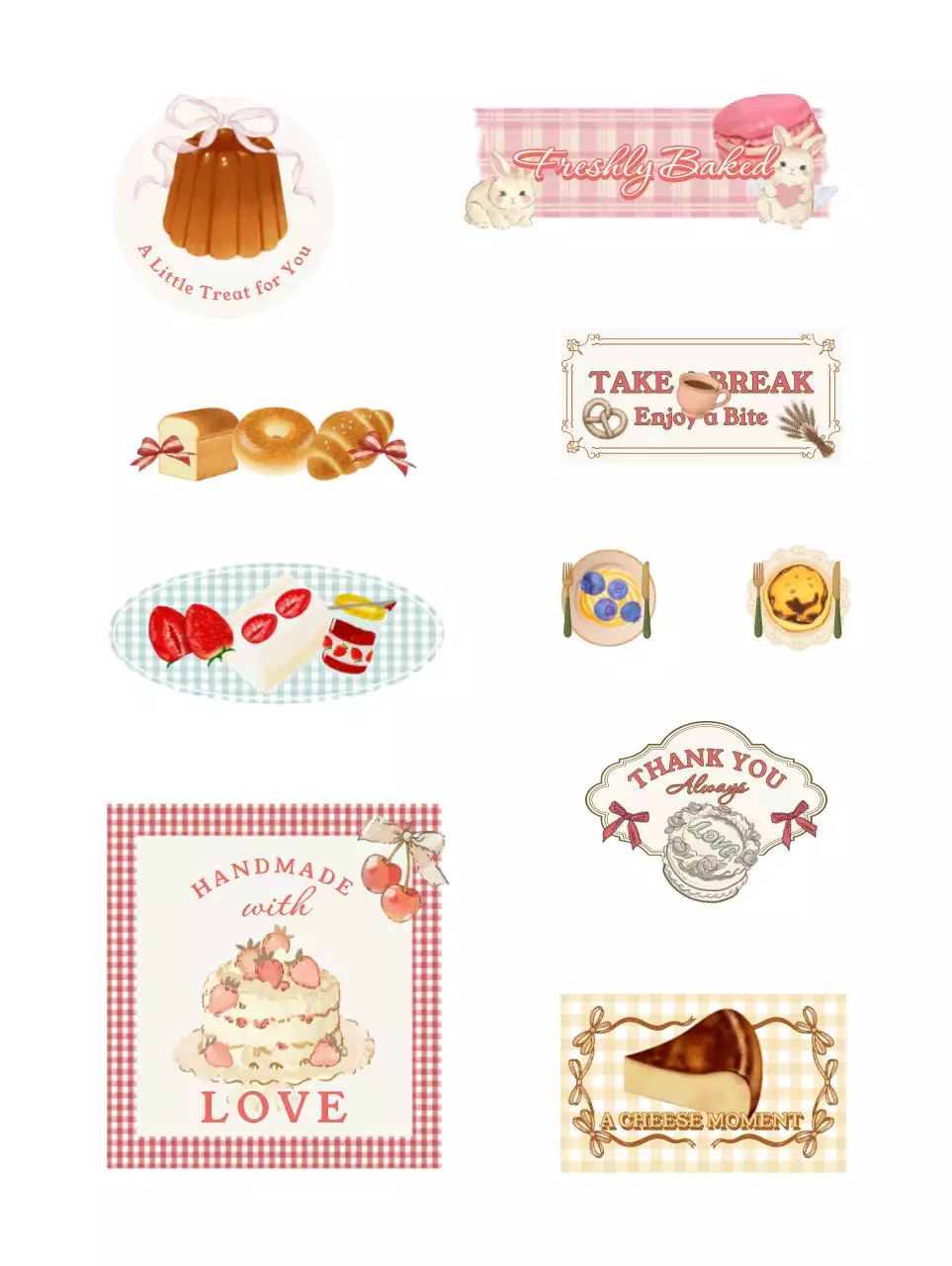 ベージュ かわいい スイーツ ラベル ビンテージ