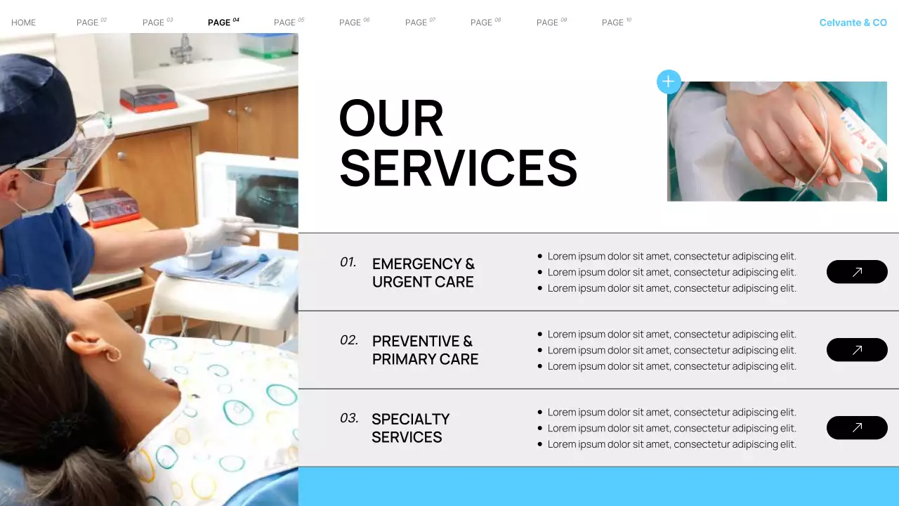 Cyan Modern Local Hospital Services Presentation