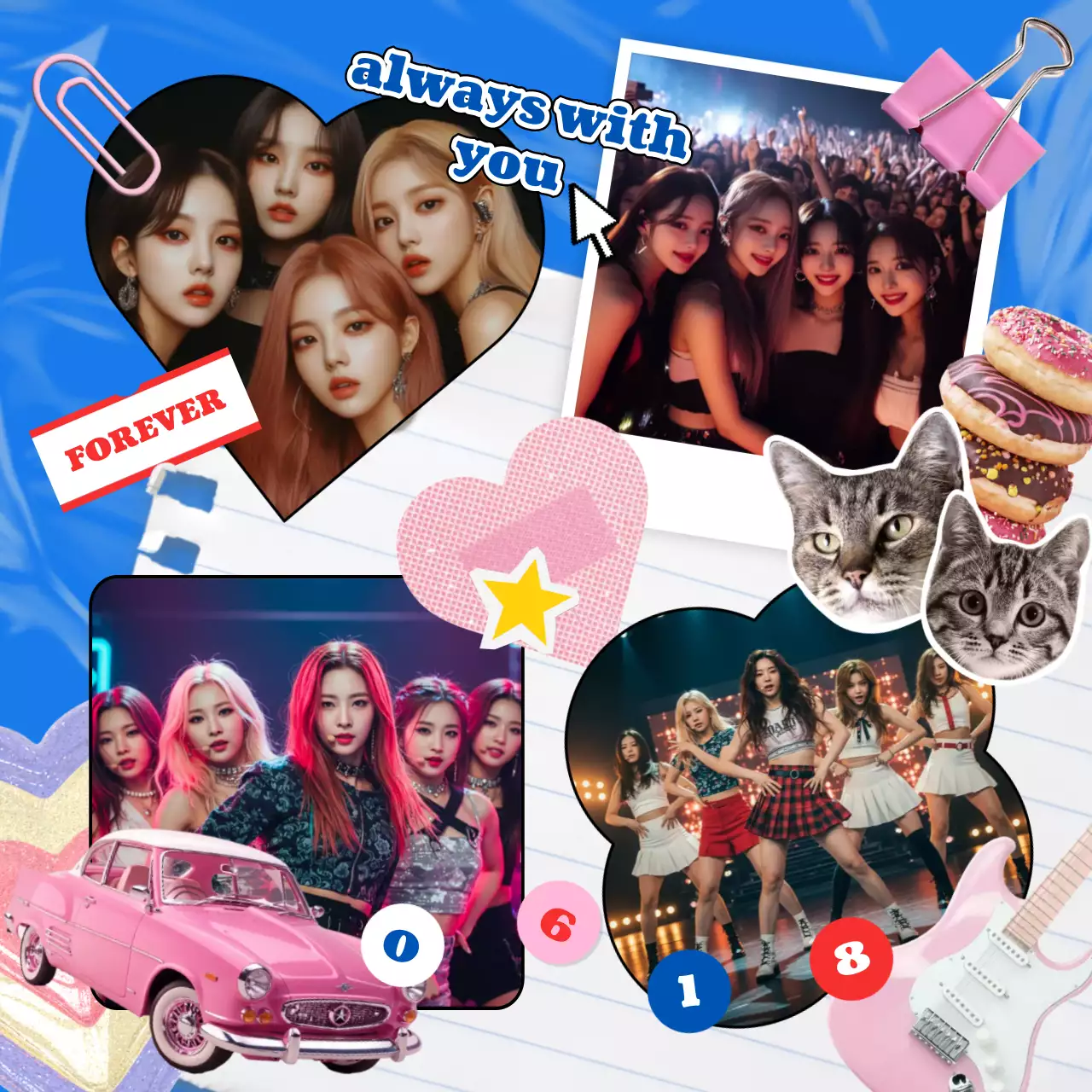 青 ポップ 音楽 ポスター ビンテージ