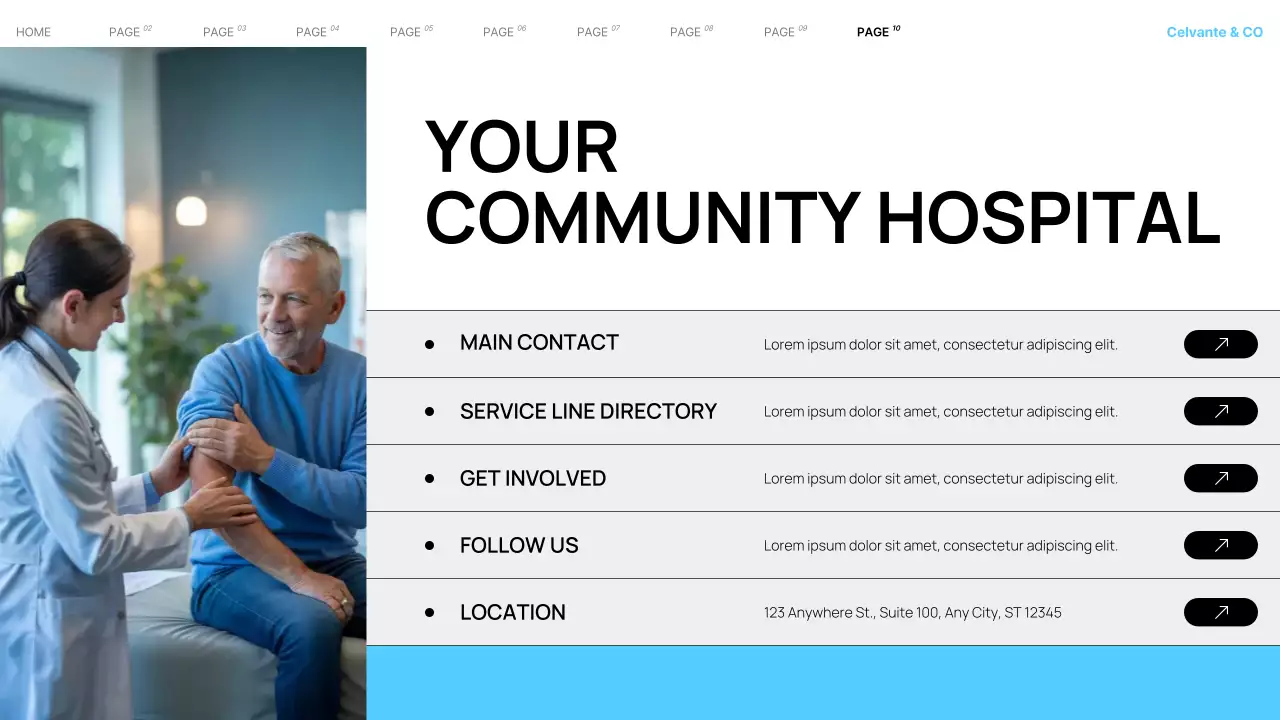 Cyan Modern Local Hospital Services Presentation