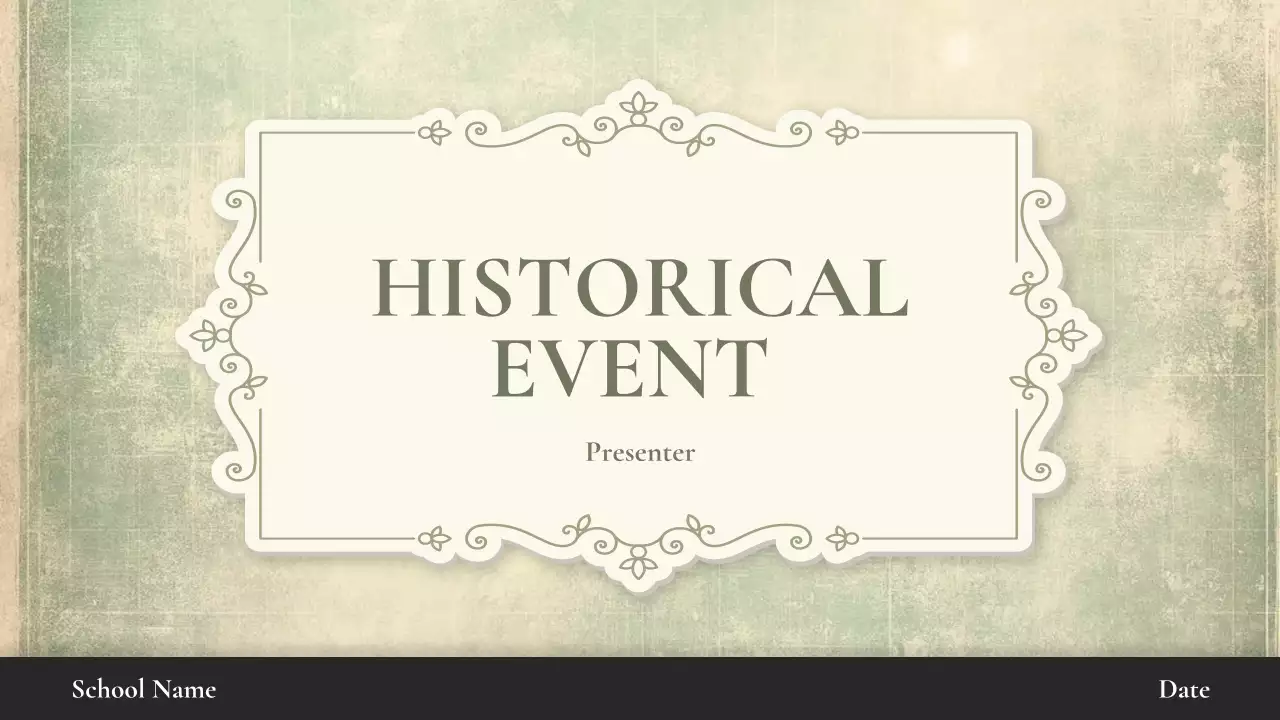 Beige Vintage Historical Event Lecture Presentation