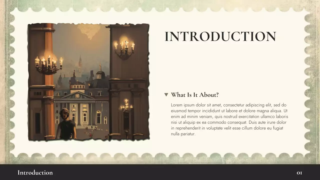 Beige Vintage Historical Event Lecture Presentation