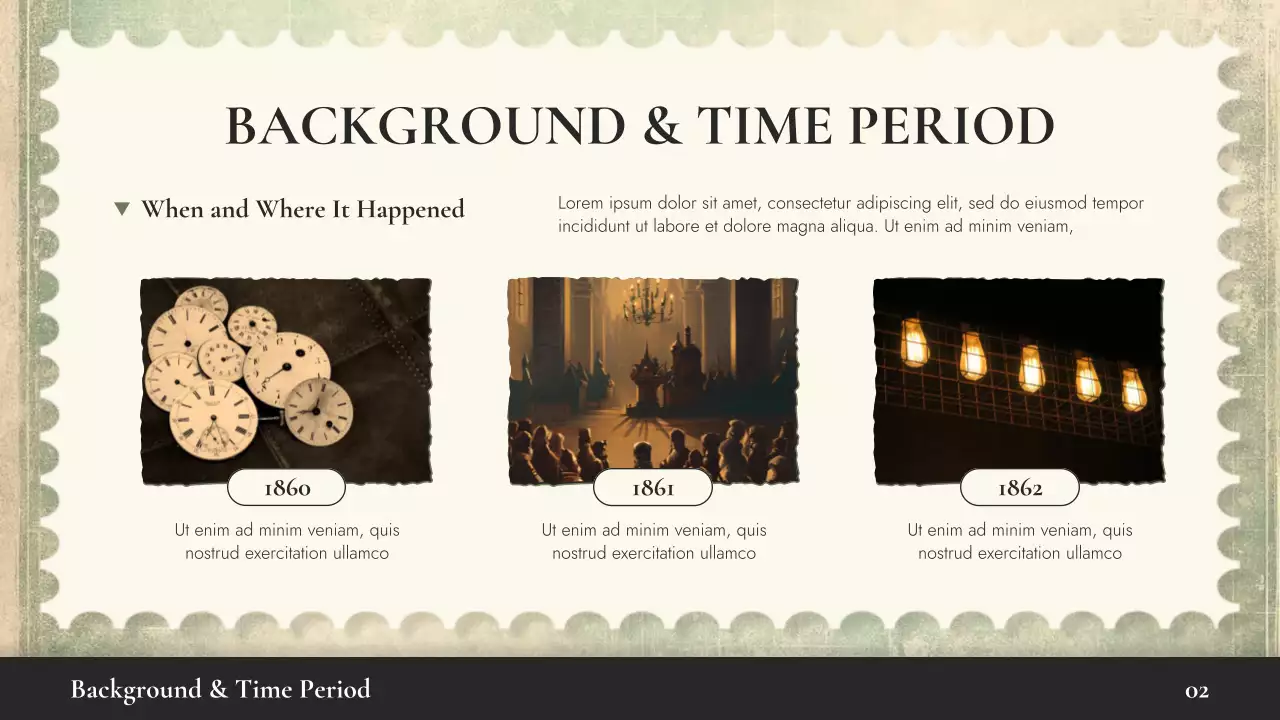 Beige Vintage Historical Event Lecture Presentation