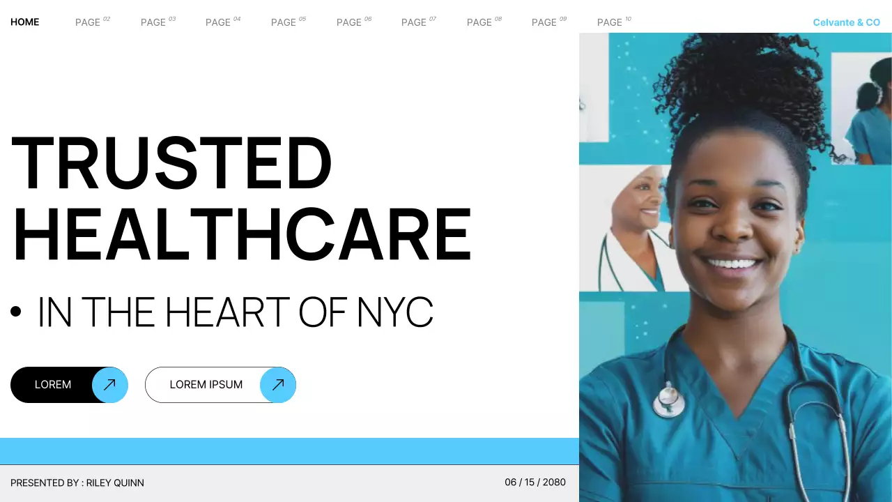 Cyan Modern Local Hospital Services Presentation